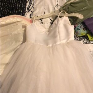 White flower girl dress
